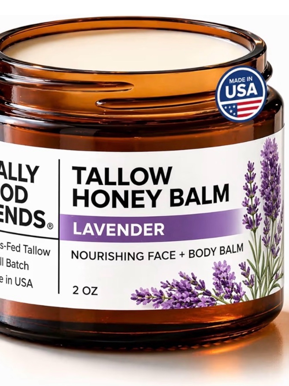 Tallow Honey Balm Lavender Nourishing Face & Body Balm